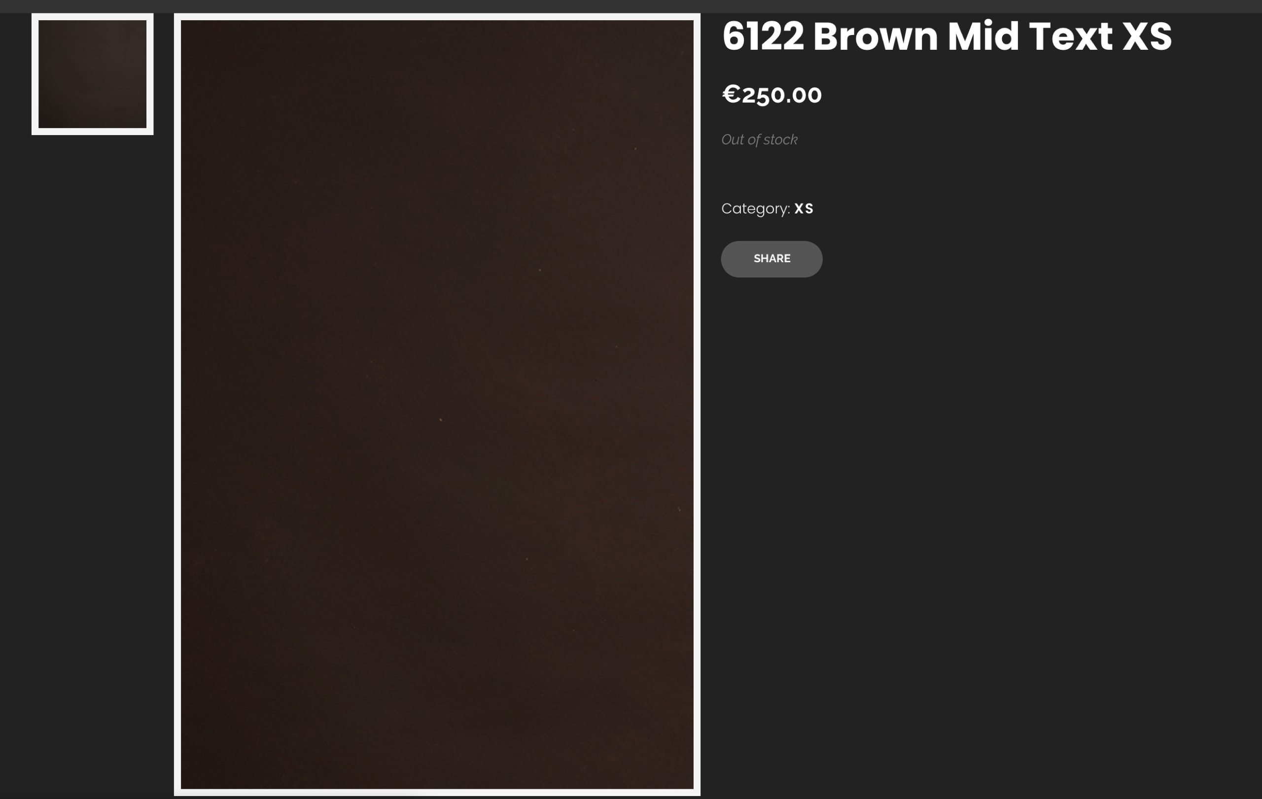 Gravity Backdrop - brand new XS Brown, Mid Texture - $225